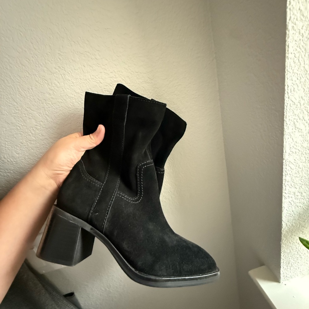 Nordstrom Suede Black Heeled Boots